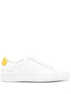 Common Projects Retro Bicolor Leather Low-top Sneakers In White Yellow