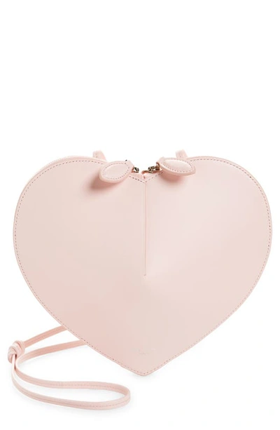 Alaïa Le Coeur Leather Crossbody Bag In Pink