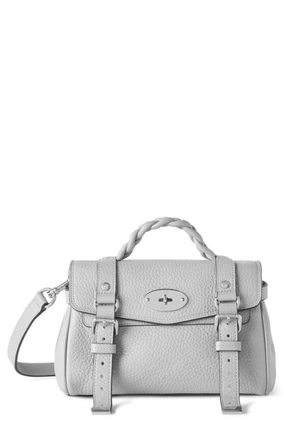 Mulberry Womens Pale Grey Alexa Mini Leather Satchel Bag In White
