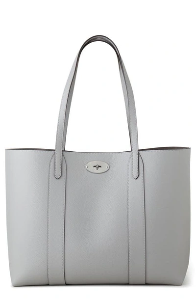 Mulberry Bayswater Leather Tote In Pale Grey