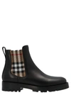 Burberry Allostock Leather Vintage Check Chelsea Booties