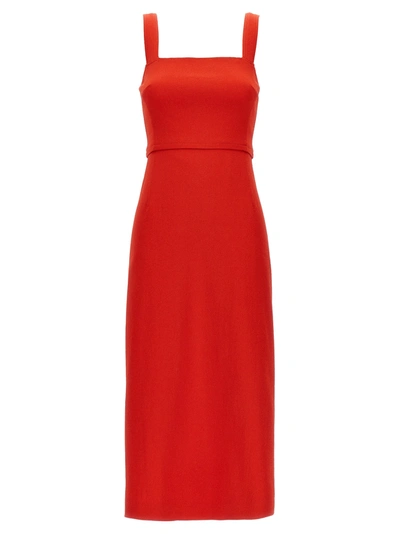 TORY BURCH FAILLE STRETCH DRESS DRESSES RED
