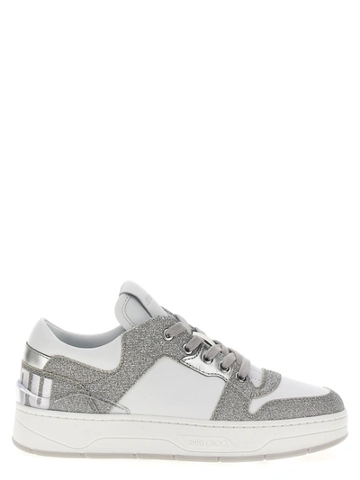 Jimmy Choo Florence Trainers In X Silver White