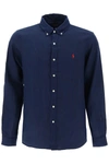 Polo Ralph Lauren Classic Fit Solid Navy Short Sleeve Linen Button-down Shirt