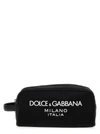 DOLCE & GABBANA LOGO MAKE-UP BAG BEAUTY BLACK