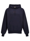 MARNI LOGO PRINT HOODIE SWEATSHIRT BLUE