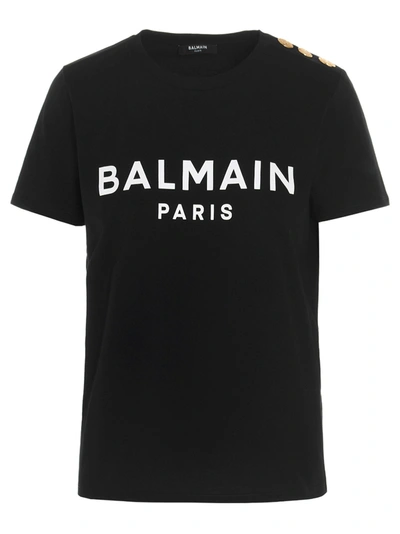 Balmain Black Printed T-shirt