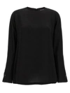 Fabiana Filippi Cufflinks Detail Blouse Shirt And Blouse Black In Black