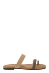 Fabiana Filippi Flat Leather Sandal In Honey