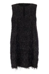 Fabiana Filippi Metallic-threading Fringed Minidress In Black