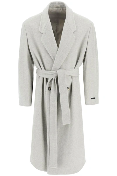 Fear Of God Melton Wool Eternal Coat In Grey