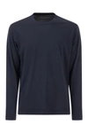 Fedeli Extreme - Crew-neck T-shirt With Long Sleeves In Blue
