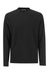 Fedeli Long-sleeved Crew-neck T-shirt In Black