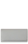Mulberry Leather Continental Wallet In Pale Grey