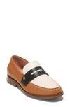 Cole Haan Lux Pinch Penny Loafers In Pecan-ivory-black