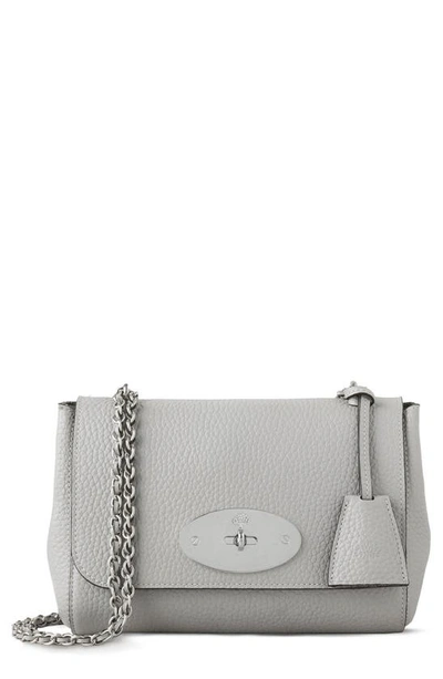Mulberry Small Leather Lily Shoulder Bag In Pale Grey