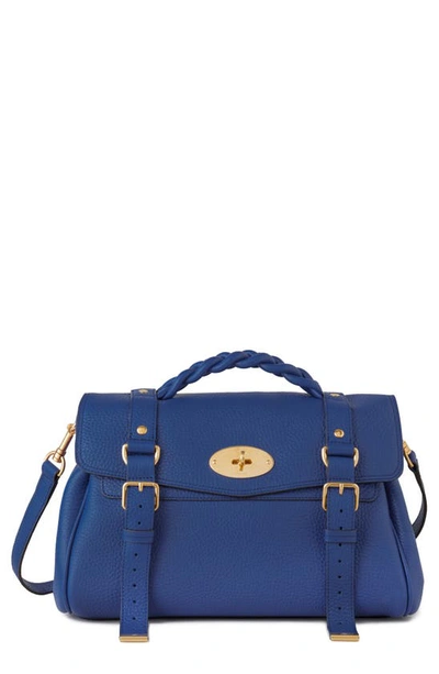 Mulberry Alexa Grained-leather Satchel Bag In Pigment Blue