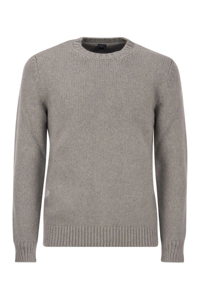 Fedeli Winter Cotton Crew Neck In Grey