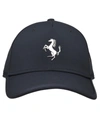 Ferrari Logo-plaque Baseball Cap In Black