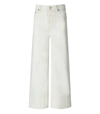 Ganni White Cropped Jeans In White