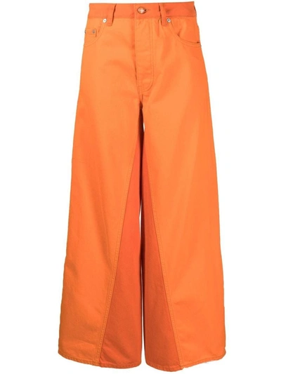 Ganni Overdyed Cutline Jozey In Orange