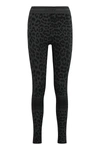 Ganni Leopard-jacquard Stretch Recycled Leggings In Animalier
