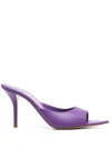 Gia Borghini Pointed Toe Mule In Glossy Purple Leather In Purple
