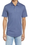 Travismathew A Class Cotton Blend Polo In Vintage Indigo