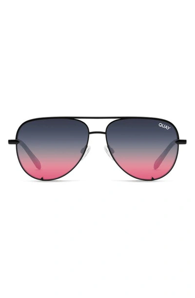 Quay 51mm High Key Large Aviator In Pink