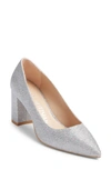 Stuart Weitzman Linsi 75 Block Pump In Silver