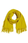 Acne Studios Wool Scarf In Acid Yellow