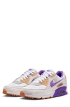 Nike Air Max 90 Sneaker In White/action Grape-p