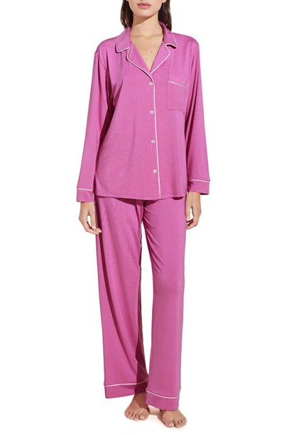 Eberjey Gisele Jersey Knit Pajamas In Italian / Ivory