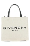 Givenchy Woman Ivory Canvas Mini G-tote Handbag In 255