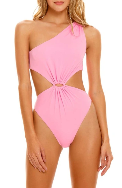 Agua Bendita Women's Bloom One-shoulder One-piece Swimsuit In Pink