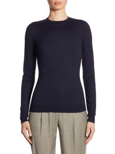 Ralph Lauren Iconic Style Cashmere-blend Crewneck Pullover In Lux Navy