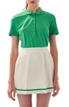 English Factory Short-sleeve Sporty Polo Top In Green