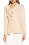Alexia Admor Jessica Peak Lapel Blazer In Oat