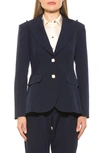 Alexia Admor Jessica Peak Lapel Blazer In Navy