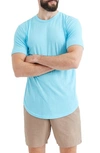 Goodlife Tri-blend Scallop Crew T-shirt In Neon Blue