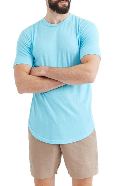 Goodlife Tri-blend Scallop Crew T-shirt In Neon Blue