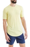 Goodlife Tri-blend Scallop Crew T-shirt In Neon Yellow