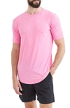 Goodlife Tri-blend Scallop Crew T-shirt In Neon Pink