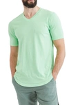 Goodlife Tri-blend Scallop V-neck T-shirt In Neon Green