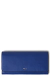 Mulberry Leather Continental Wallet In Pigment Blue