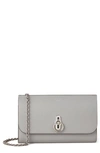 Mulberry Amberley Clutch Leather Bag In Pale Grey
