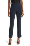 Cinq À Sept Brianne Pintuck Crepe Pants In Navy