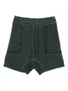 69 By Isaac Sellam Elasticated-waistband Drop-crotch Shorts In Green