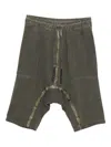 69 By Isaac Sellam Elasticated-waistband Drop-crotch Shorts In Green