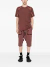 69 By Isaac Sellam Elasticated-waistband Drop-crotch Shorts In Red